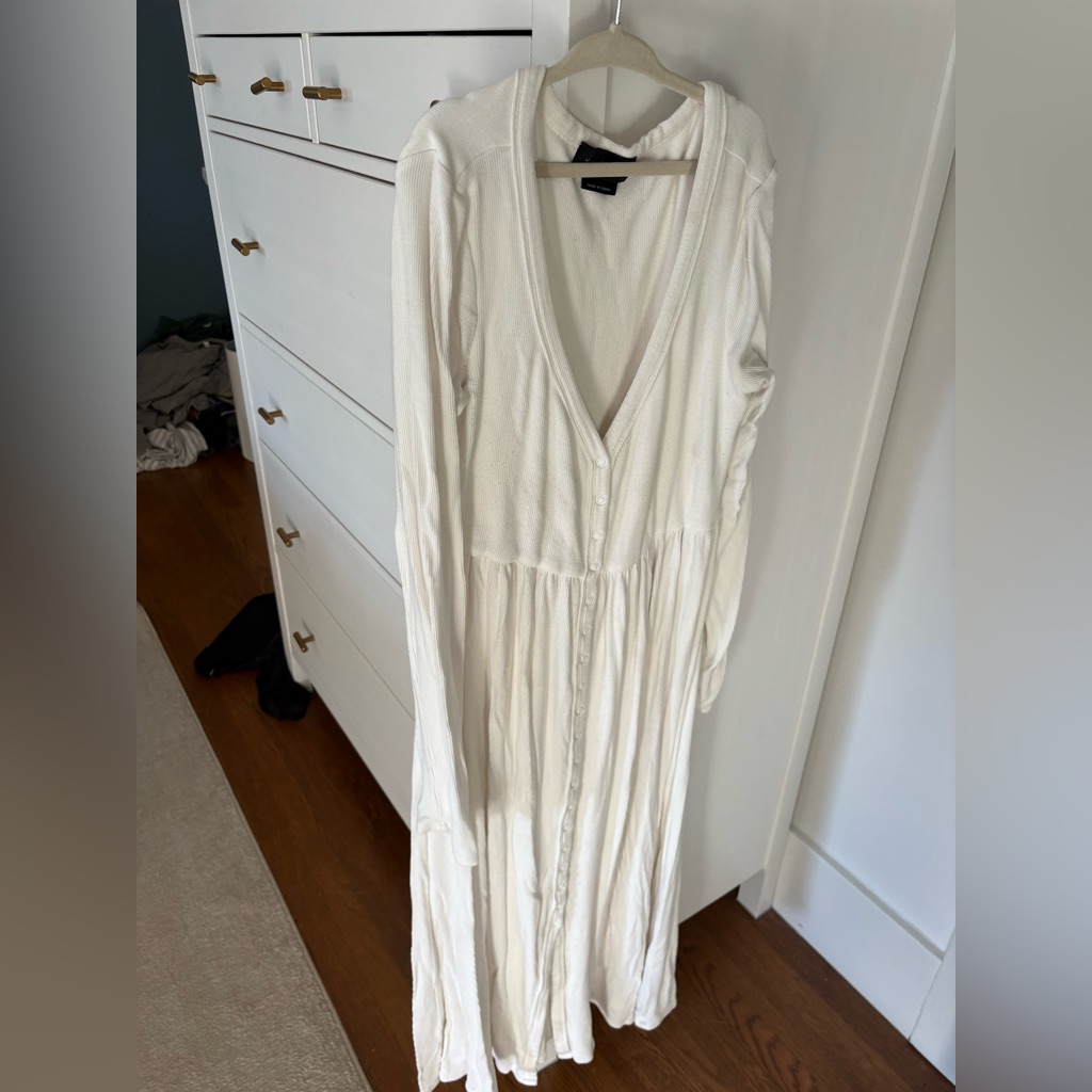 Hatch Ivory Long Sleeve Maxi Dress